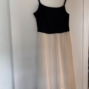 H&M Black Spaghetti Strap Two-Tone Dress